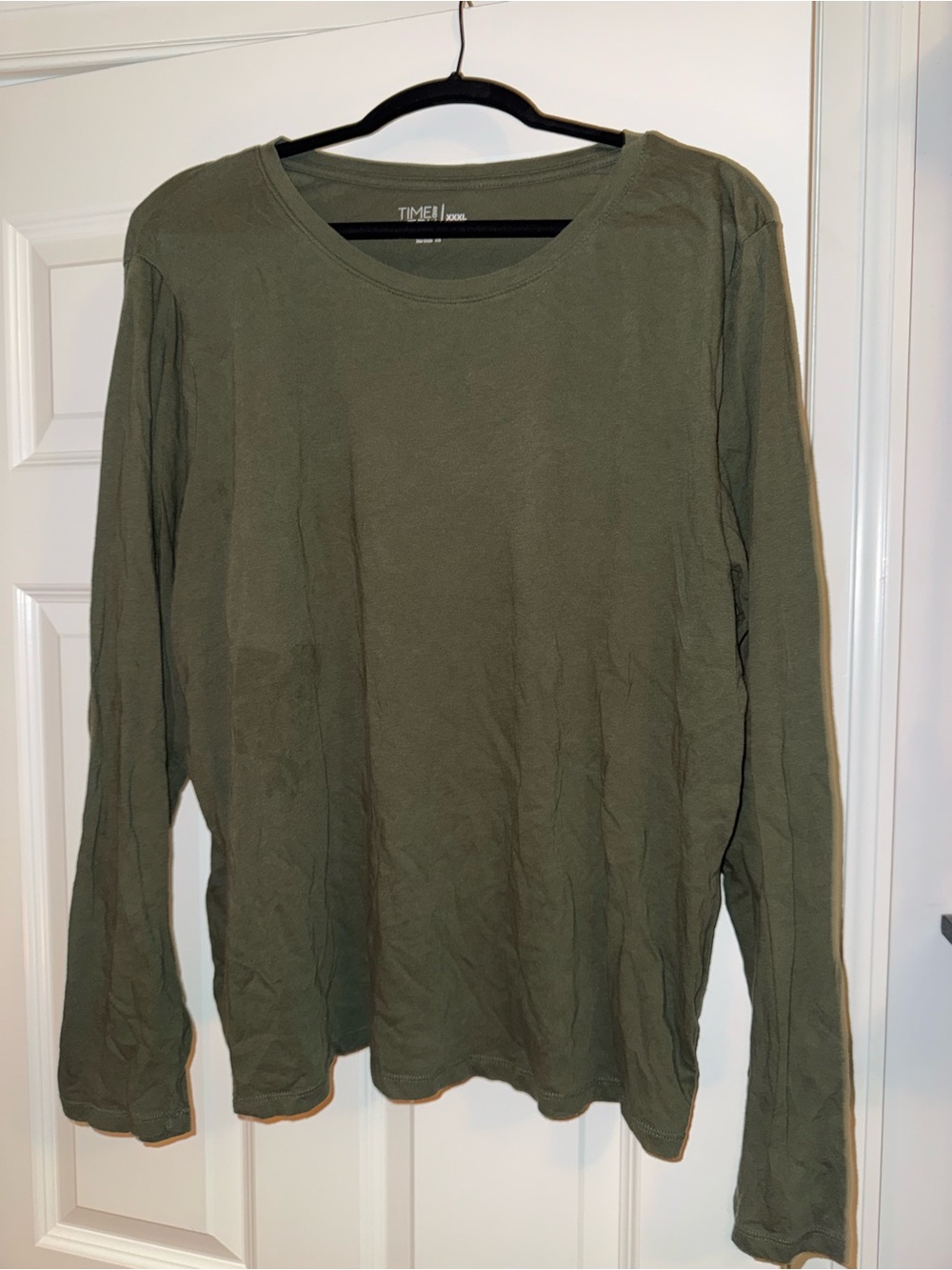 Time and Tru Olive Green Long Sleeve Crewneck Shirt Women’s XXXL
